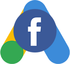 facebook and adwords icon.